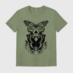 Мужская футболка Две бабочки - татуировка