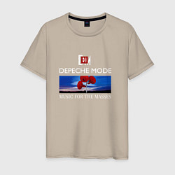 Футболка хлопковая мужская Depeche Mode - Music for the Masses logo, цвет: миндальный