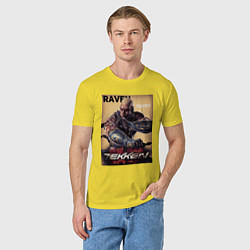 Футболка хлопковая мужская Tekken 8 : Raven, цвет: желтый — фото 2