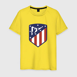 Футболка хлопковая мужская Atletico Madrid FC, цвет: желтый