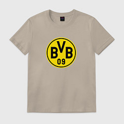 Футболка хлопковая мужская Borussia fc sport, цвет: миндальный