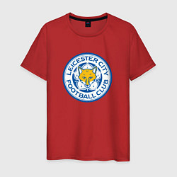 Футболка хлопковая мужская Leicester city fc, цвет: красный