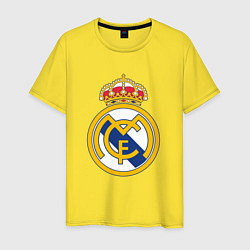 Футболка хлопковая мужская Real madrid fc sport, цвет: желтый