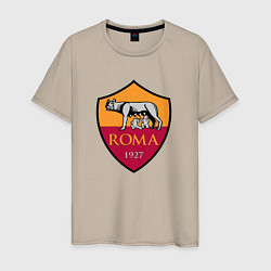Футболка хлопковая мужская Roma sport fc, цвет: миндальный