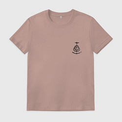 Футболка хлопковая мужская Символ Elden Ring - мини, цвет: пыльно-розовый