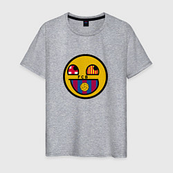 Футболка хлопковая мужская Barcelona smile, цвет: меланж