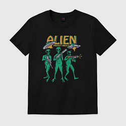 Футболка хлопковая мужская Alien area, цвет: черный