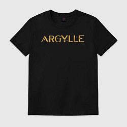 Футболка хлопковая мужская Argylle logo, цвет: черный