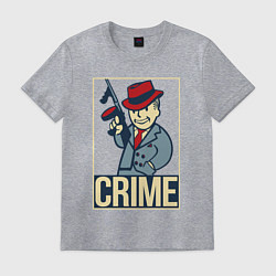 Футболка хлопковая мужская Vault crime, цвет: меланж