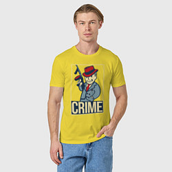 Футболка хлопковая мужская Vault crime, цвет: желтый — фото 2