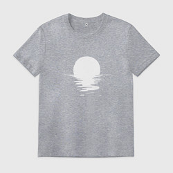 Футболка хлопковая мужская Звёздная тропа к луне, цвет: меланж