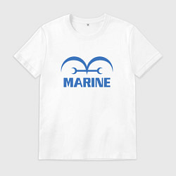 Футболка хлопковая мужская Морской Дозор One Piece, цвет: белый