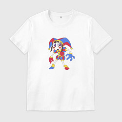 Футболка хлопковая мужская XDDCC The Amazing Digital Circus, цвет: белый