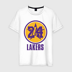 Футболка хлопковая мужская 24 Lakers, цвет: белый
