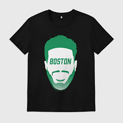 Футболка хлопковая мужская Boston Tatum, цвет: черный