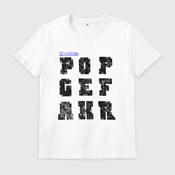 Футболка хлопковая мужская Devision - Popgefahr, цвет: белый