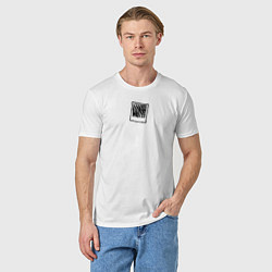 Футболка хлопковая мужская Фотка, цвет: белый — фото 2