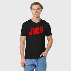 Футболка хлопковая мужская Judo red, цвет: черный — фото 2