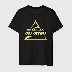 Футболка хлопковая мужская Jiu-jitsu brazil, цвет: черный