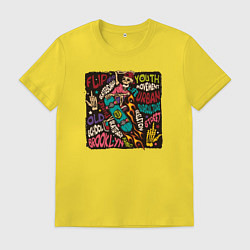Футболка хлопковая мужская Skateboard 1969, цвет: желтый