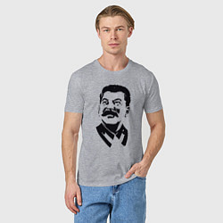 Футболка хлопковая мужская Образ Сталина, цвет: меланж — фото 2