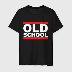 Футболка хлопковая мужская Old school - experience, цвет: черный