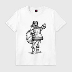 Футболка хлопковая мужская Santa, цвет: белый