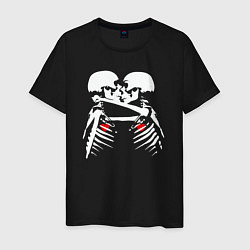 Футболка хлопковая мужская Dead love, цвет: черный