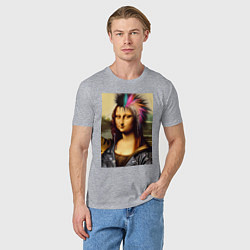 Футболка хлопковая мужская Mona Lisa - punks not dead, цвет: меланж — фото 2