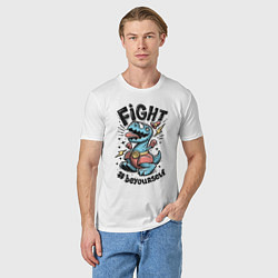 Футболка хлопковая мужская Fight Light, цвет: белый — фото 2