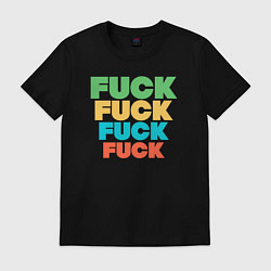 Футболка хлопковая мужская Fuck fuck, цвет: черный