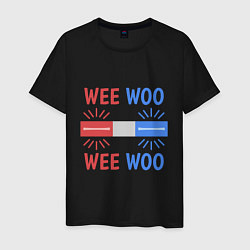 Футболка хлопковая мужская Wee woo, цвет: черный