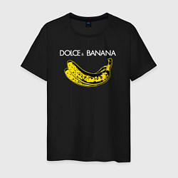 Футболка хлопковая мужская Dolce Banana, цвет: черный