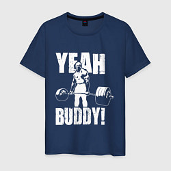 Футболка хлопковая мужская Yeah buddy - Ронни Коулман, цвет: тёмно-синий