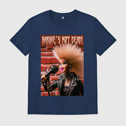 Футболка хлопковая мужская Barbies not dead - motto, цвет: тёмно-синий