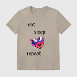 Мужская футболка Eat sleep woohoo repeat