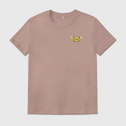 Футболка хлопковая мужская Конверт крылья-sultan ruart, цвет: пыльно-розовый