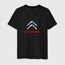 Футболка хлопковая мужская Citroen авто спорт, цвет: черный