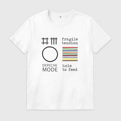 Футболка хлопковая мужская Depeche Mode - Hole To Feed cover, цвет: белый