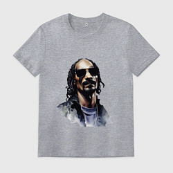 Футболка хлопковая мужская Snoop dog, цвет: меланж