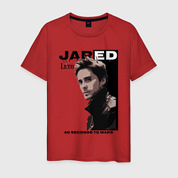 Футболка хлопковая мужская Jared Joseph Leto 30 Seconds To Mars, цвет: красный