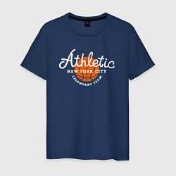 Футболка хлопковая мужская Athletic basketball, цвет: тёмно-синий