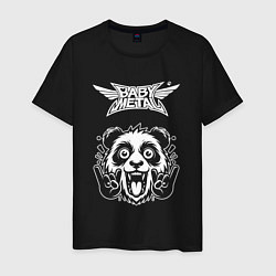 Футболка хлопковая мужская Babymetal rock panda, цвет: черный