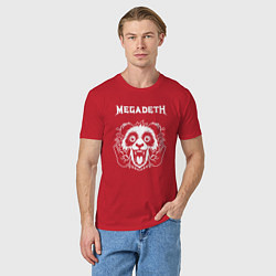 Футболка хлопковая мужская Megadeth rock panda, цвет: красный — фото 2