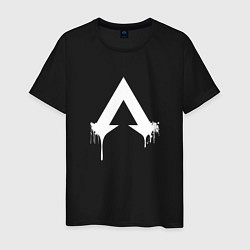 Футболка хлопковая мужская Логотип Apex с подтеками, цвет: черный