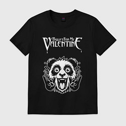Футболка хлопковая мужская Bullet For My Valentine rock panda, цвет: черный