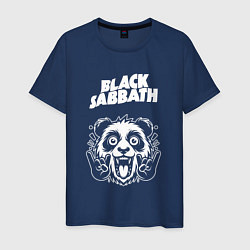 Футболка хлопковая мужская Black Sabbath rock panda, цвет: тёмно-синий