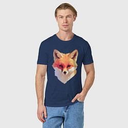 Футболка хлопковая мужская Foxs head, цвет: тёмно-синий — фото 2