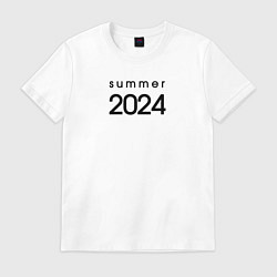 Футболка хлопковая мужская Summer 2024, цвет: белый