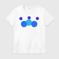 Футболка хлопковая мужская Матрешка из шести окружностей, цвет: белый